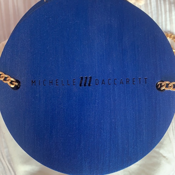 Michelle Daccarett Royal blue and gold chain bag - Picture 2 of 5